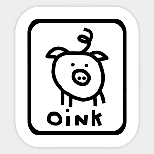Self Portrait Pig Outline Sticker